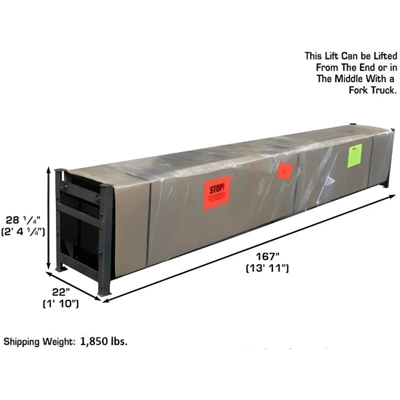 Atlas  PRO8000EXT-L  8,000lb Capacity 4 Post Vehicle Storage Lift - Extra Tall & Long