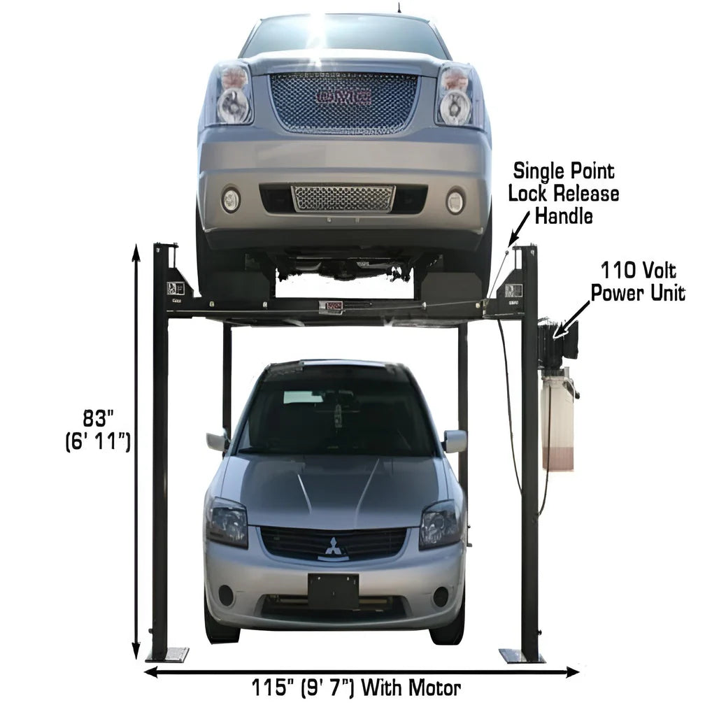 Atlas Automotive Pro8000, 8,000 lb 4 Post Vehicle Storage Lift