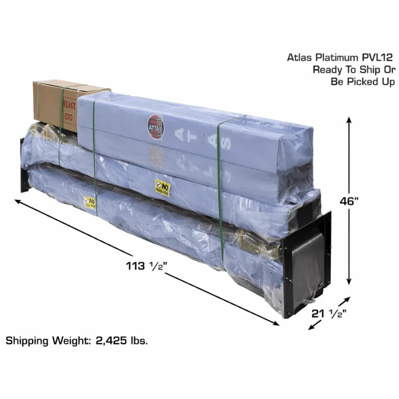 Atlas PVL12 12,000 lb 2-Post Lift – ALI Certified, Extra-Wide & Tall
