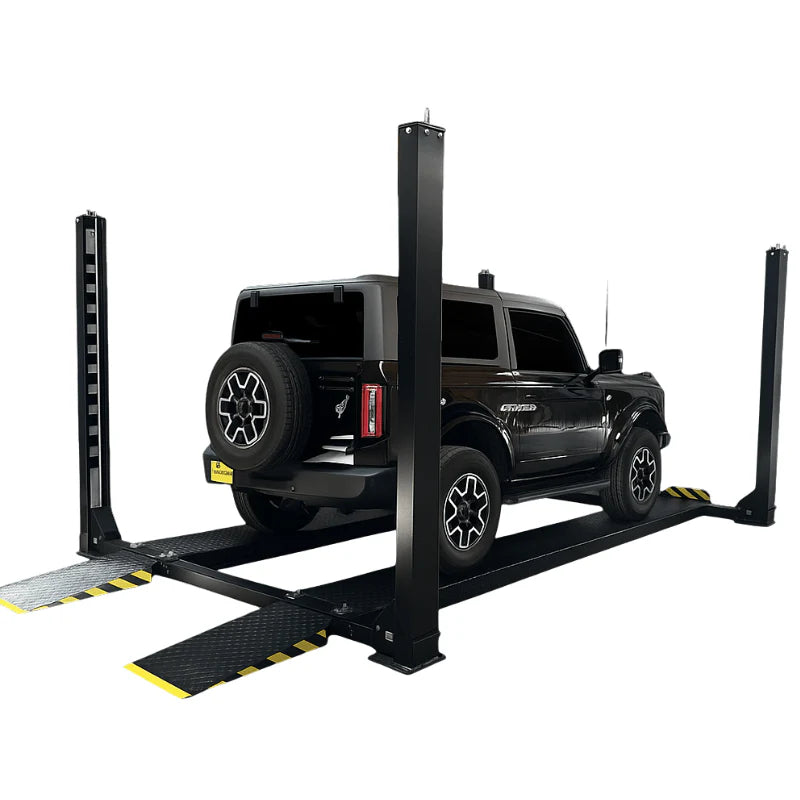 FP9K-DX-XLT Tuxedo 9,000 lb 4 Post Vehicle Storage Lift - Extra Tall/Long