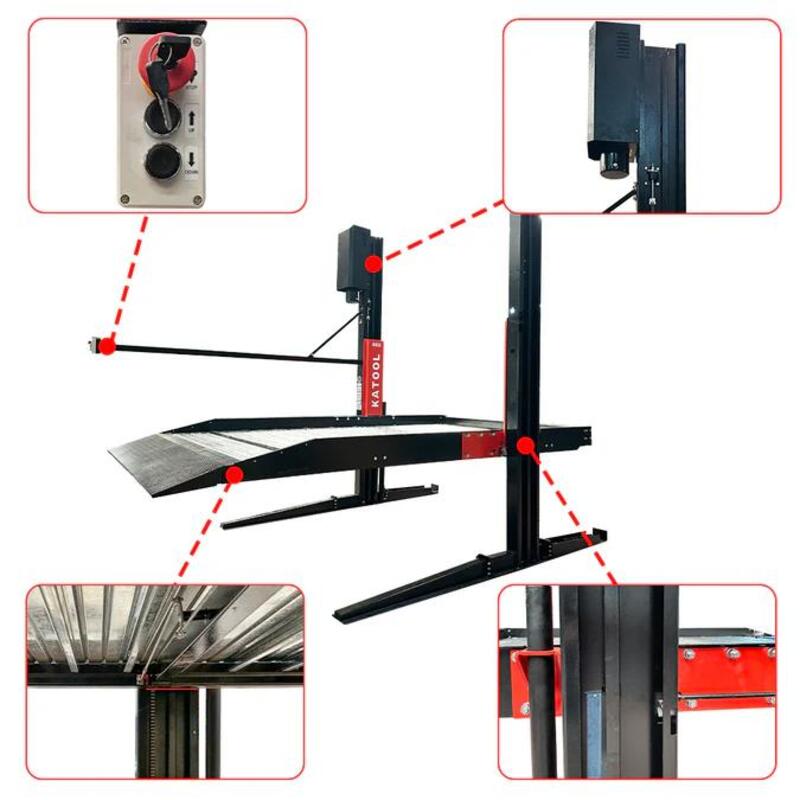 Katool KT-P2700 - 6600lb Storage Lift 2 Post Parking LIft