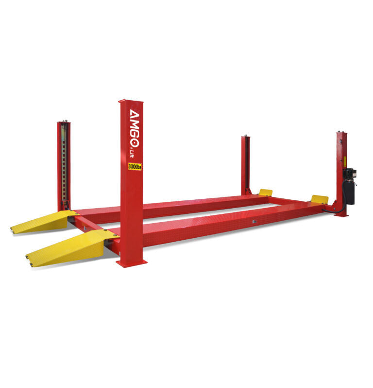Amgo PRO-30E, 15 Ton 4 Post Car Lift Extended Length -