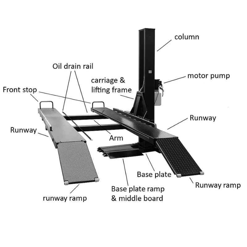Tuxedo SP 6K SS 6,000 lb Single Column Vehicle Storage Lift