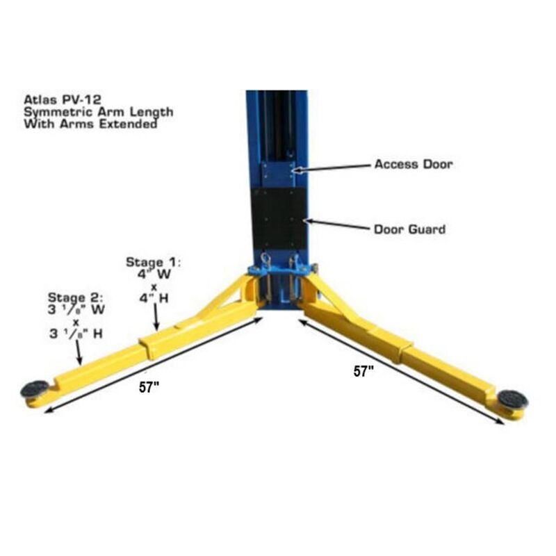 Atlas Automotive  PV12PX  Overhead 2-Post Lift 12,000 lb. Capacity