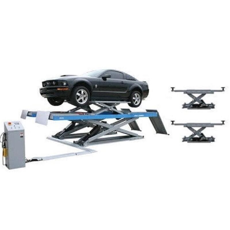 Atlas Equipment 12AWFSL Alignment Scissor Lift and RJ-6 Rolling Jacks Combo