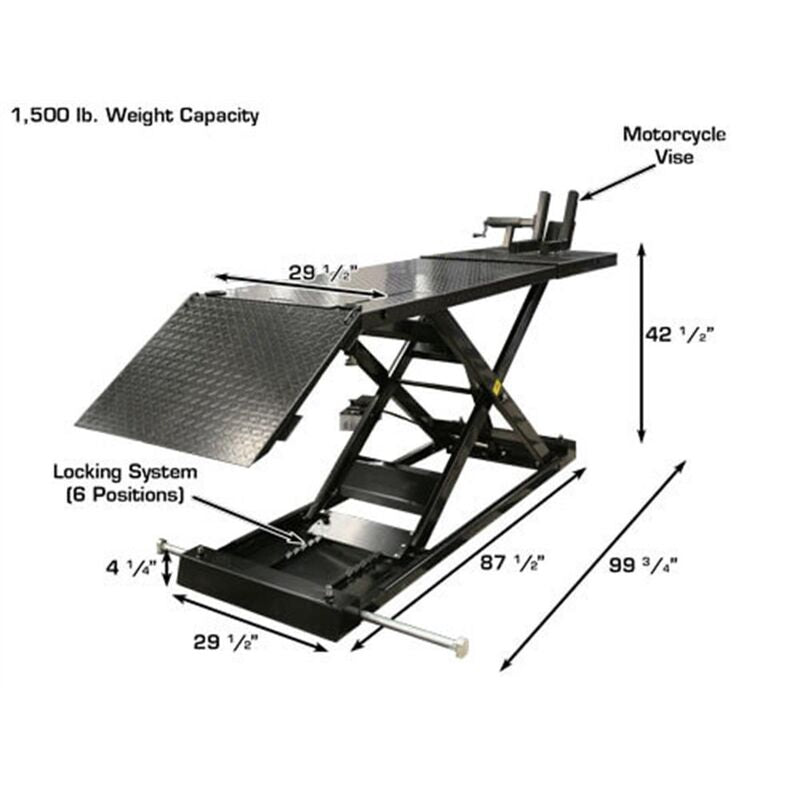 Atlas Automotive Equipment HI-RISE 1500 Motorcycle/ATV Lift 1,500 lb. Capacity