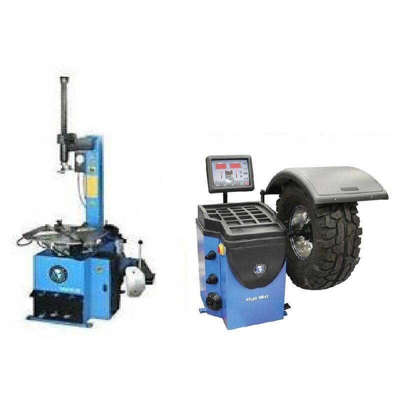 Atlas Automotive  TC229 Rim Clamp Tire Changer + WB41 Wheel Balancer Combo Package
