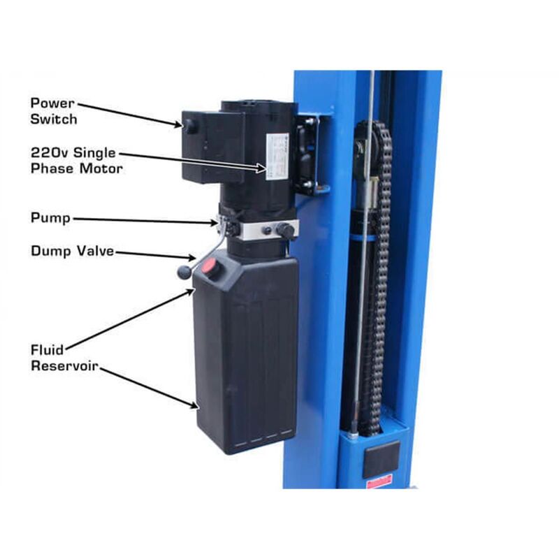 Atlas Automotive Equipment BP8000 Baseplate 2-Post Lift 8,000 lb. Capacity