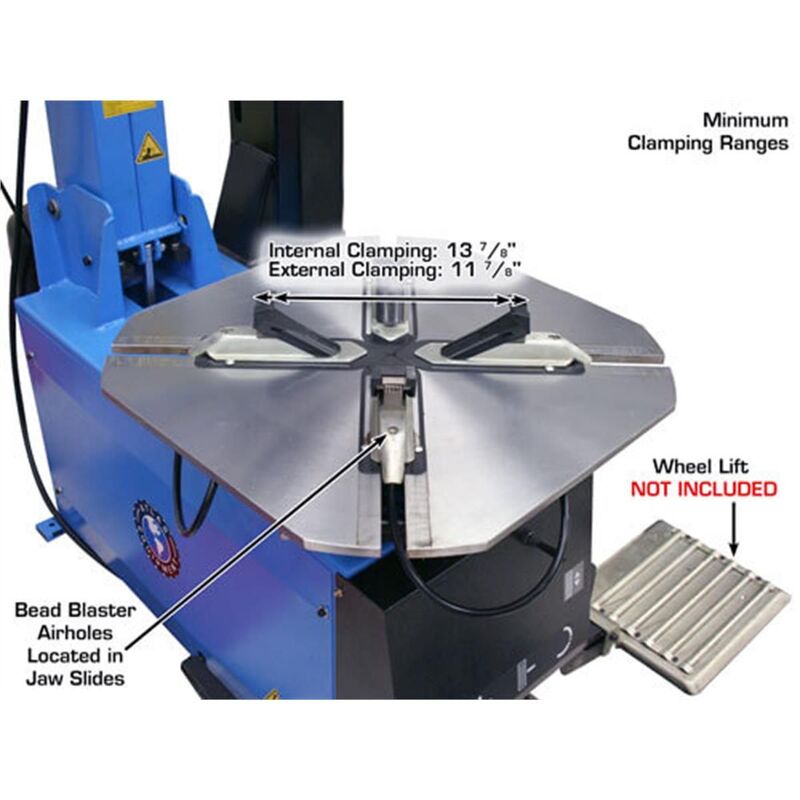 Atlas Automotive TC755EZ Tilt-Back Rim-Clamp Tire Changer with E-Z Arm