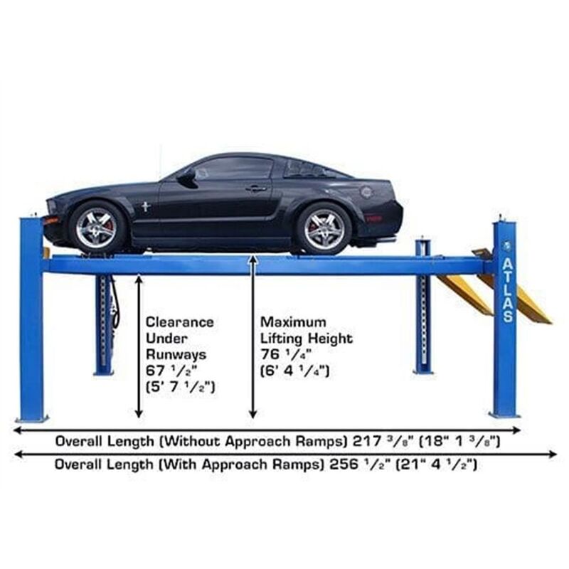 Atlas Automotive Equipment Atlas Equipment 414A 14,000 LB 4-Post Alignment Lift w/ Turntables