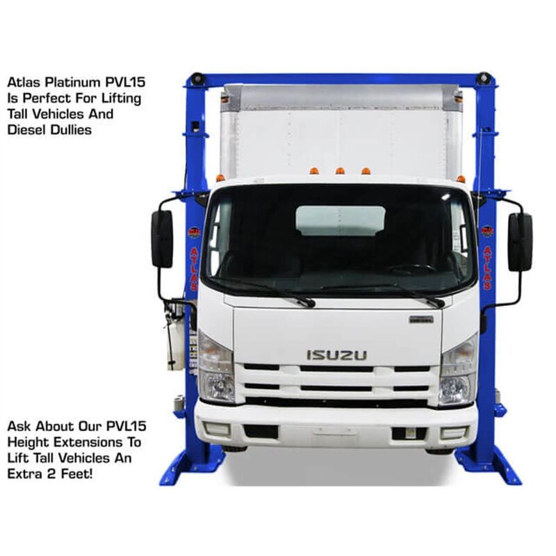 Atlas  PVL15 ALI Certified Commercial Grade Overhead 2-Post Lift 15,000 lb. Capacity