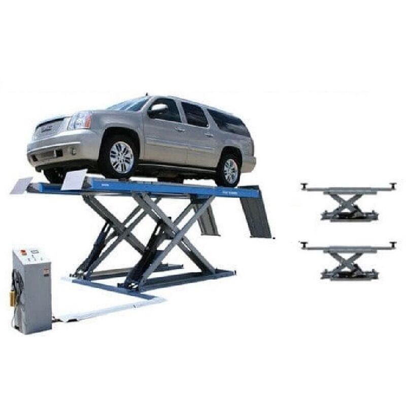 Atlas Equipment 12ASL Alignment Scissor Lift and RJ-6 Rolling Jacks Combo
