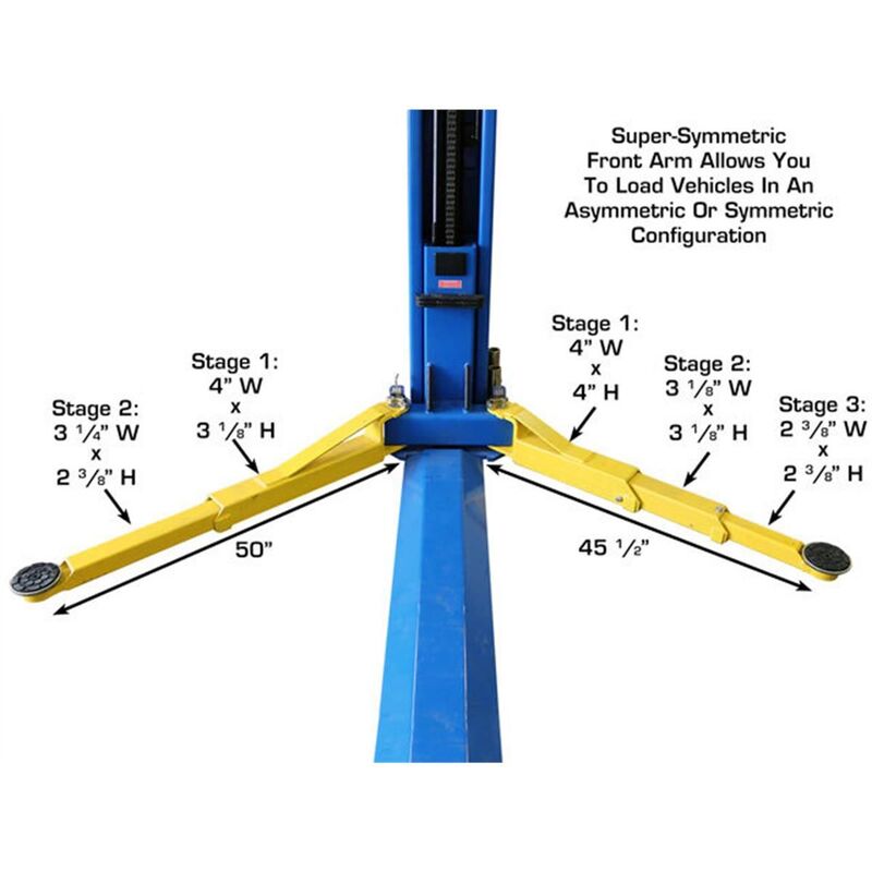 Atlas Automotive Equipment BP8000 Baseplate 2-Post Lift 8,000 lb. Capacity