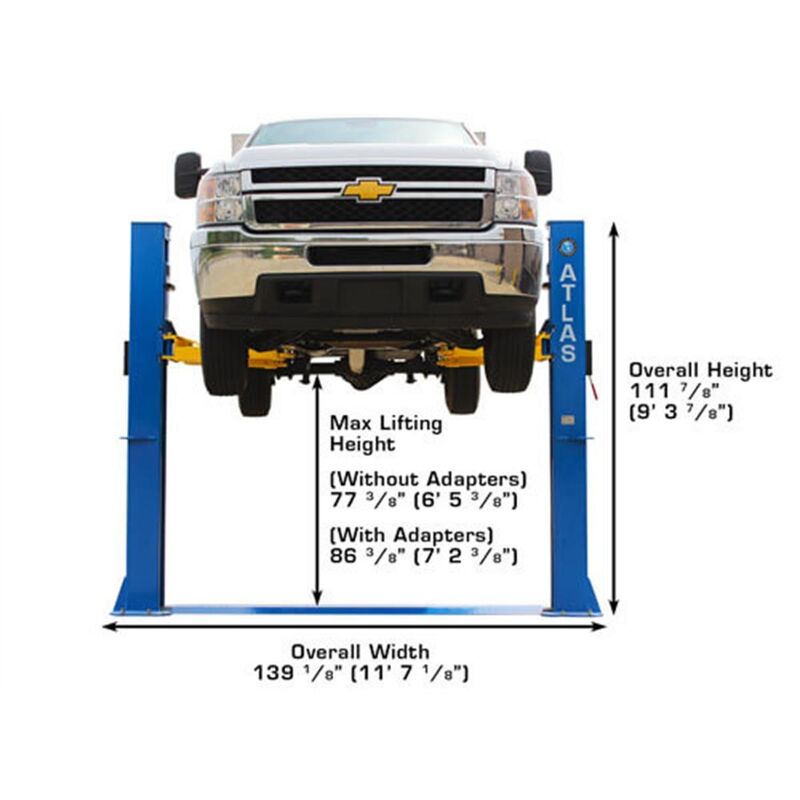 Atlas Automotive  BP10000  2-Post Lift 10,000 lb. Capacity Low Ceiling