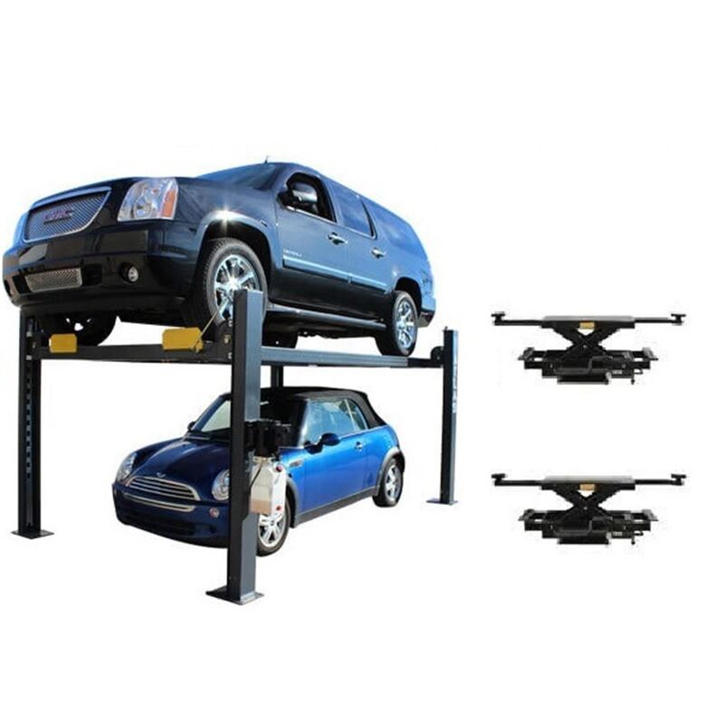 Atlas Equipment Premium 408SL 4 Post Lift + RJ35 Sliding Jacks Combo