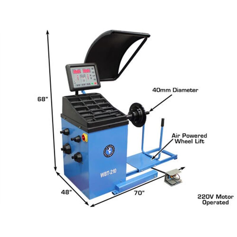Atlas Automotive WBT-210 Heavy Duty Truck Wheel Balancer