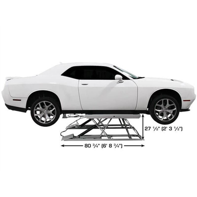 Atlas Automotive 6PL Open Center Low Rise Scissor Lift 6000 lb. Capacity