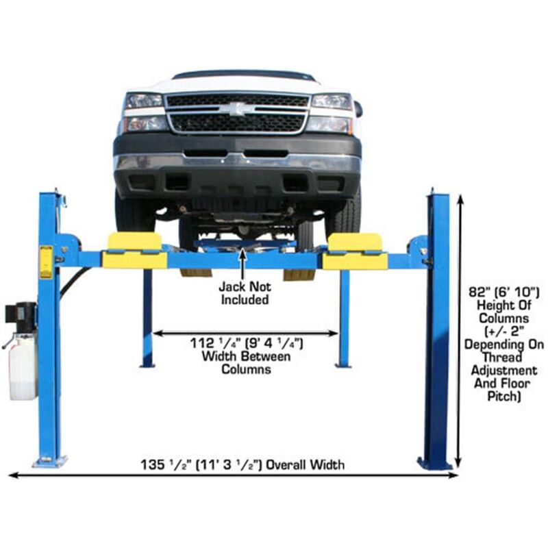 Atlas 412 Lift 12000 LB HEAVY DUTY 4-POST LIFT