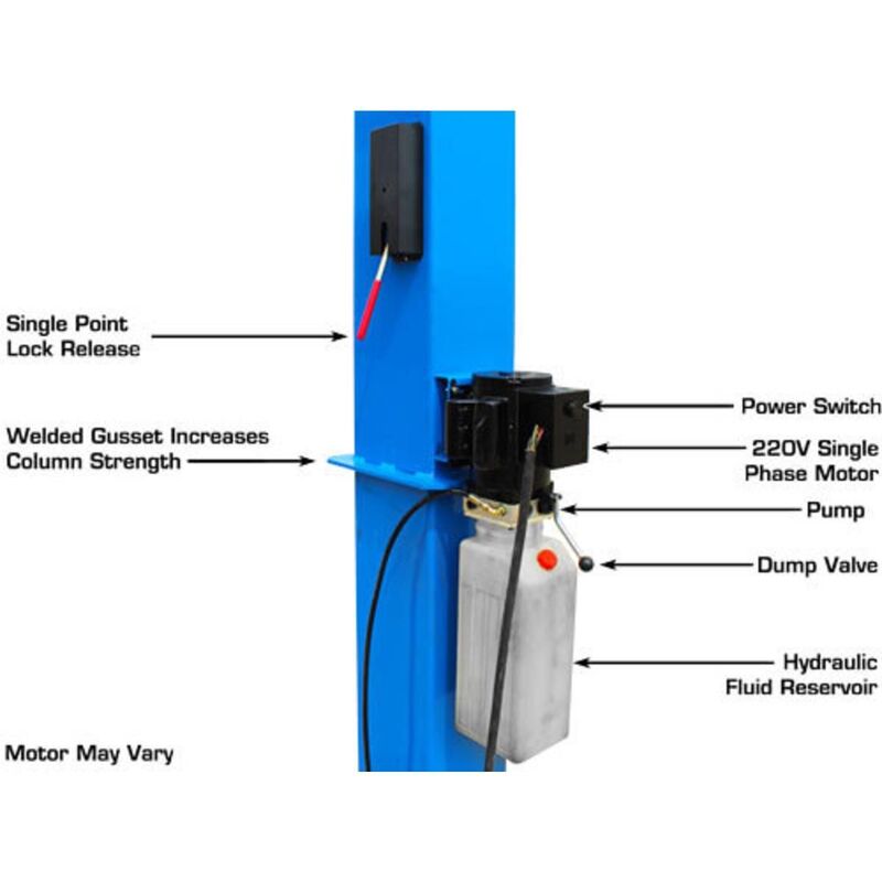 Atlas Automotive  BP10000  2-Post Lift 10,000 lb. Capacity Low Ceiling